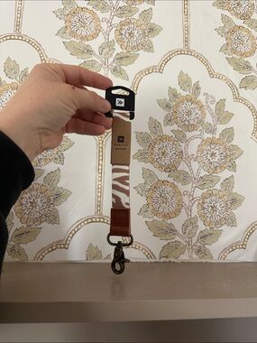 Thread Brown Zebra-Print Key & Card Holder Strap